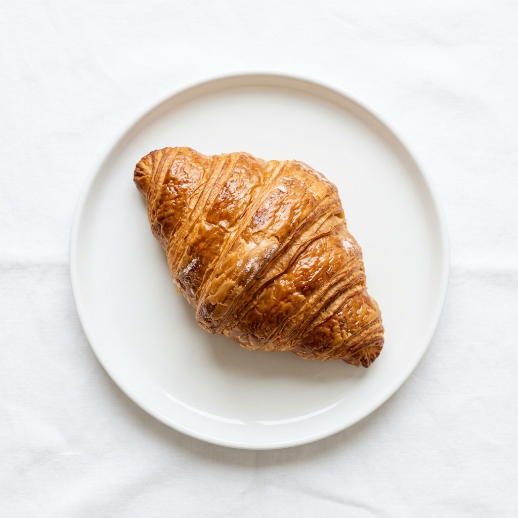 Croissant on Plate